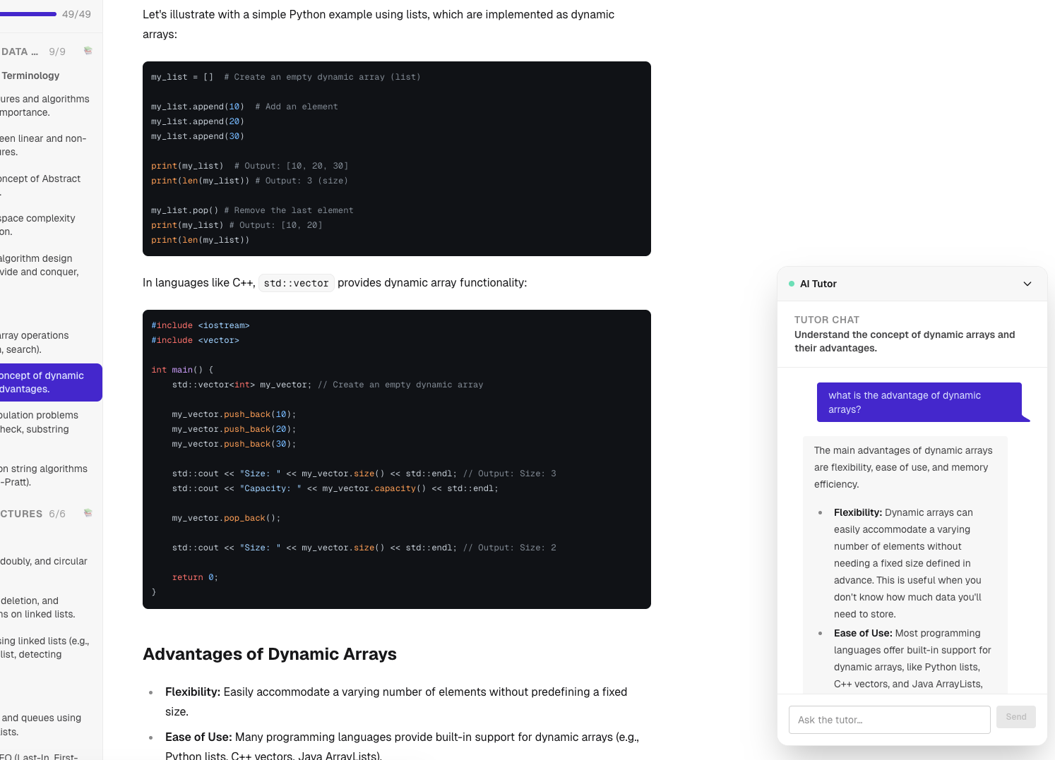 AI Tutor Chat