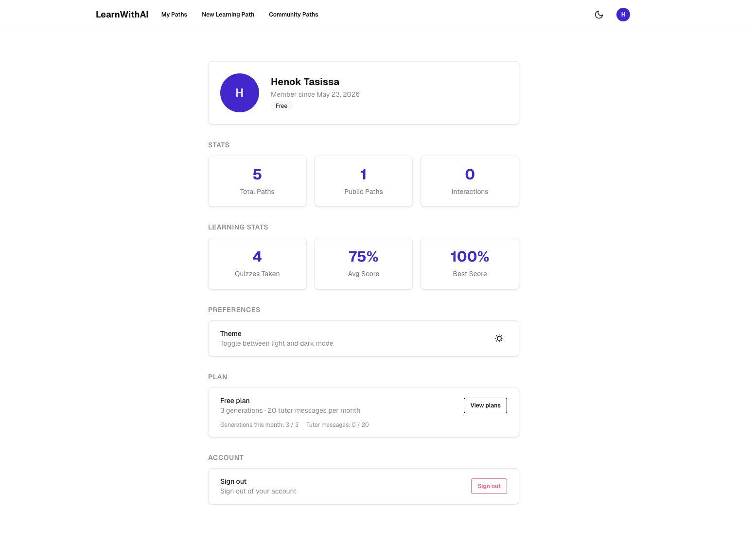 Your Profile